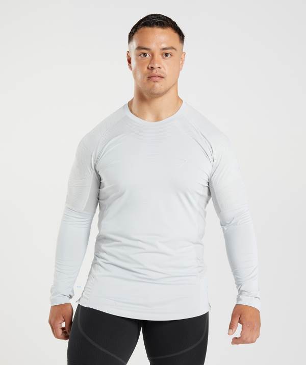 Gymshark 315 Long Sleeve Sweatshirt Herren Hellgrau | 8193HDLWC