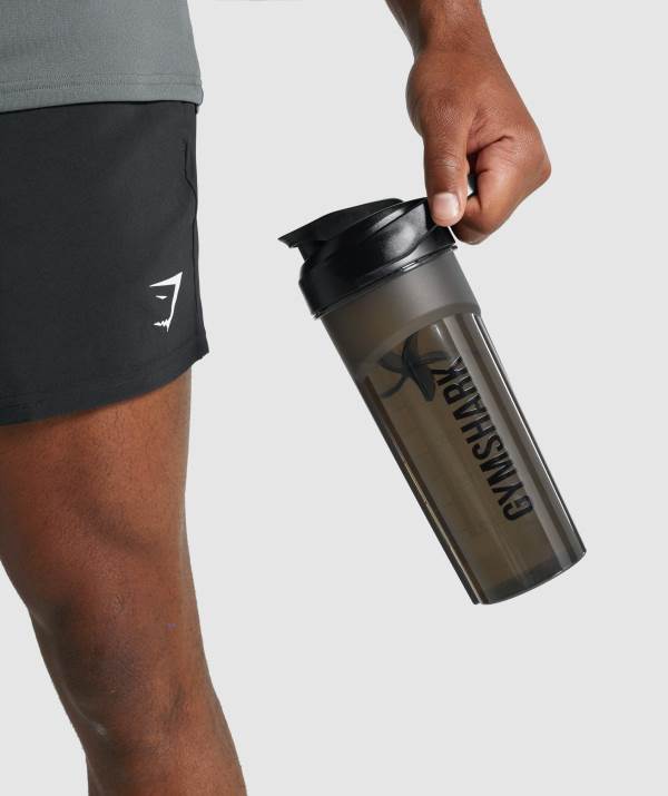 Gymshark 600ml Shaker Wasserflasche Herren Schwarz | 8639ORVJG