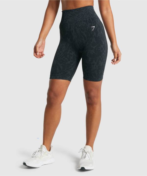 Gymshark Adapt Animal Seamless Cycling Kurze Hose Damen Schwarz | 2379LFXRZ