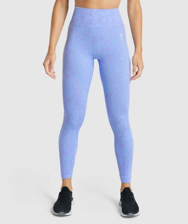 Gymshark Adapt Animal Seamless Leggings Damen Hellblau | 4052ZVIMK
