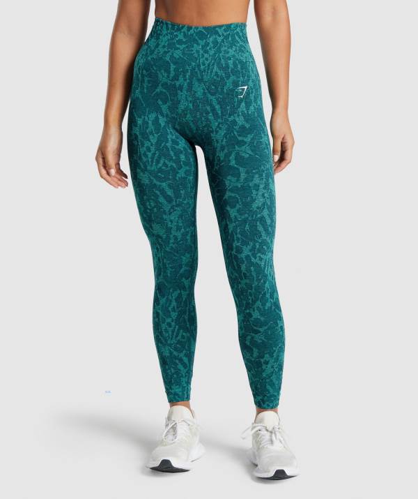 Gymshark Adapt Animal Seamless Leggings Damen Türkis | 6514SOYKW