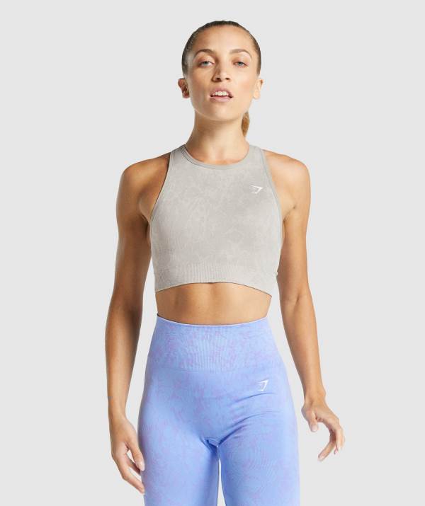 Gymshark Adapt Animal Seamless Sport BH Damen Grau | 6892UMNHO