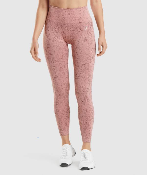 Gymshark Adapt Fleck Seamless Leggings Damen Rosa | 0425ULWCI