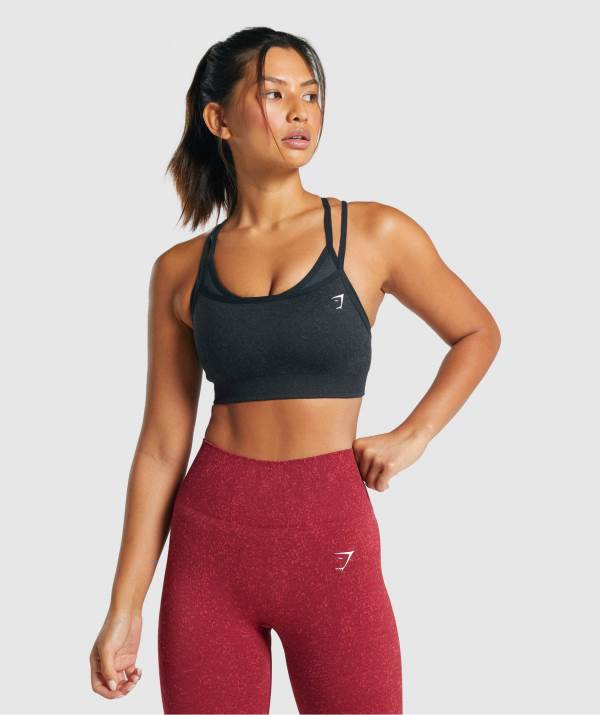 Gymshark Adapt Fleck Seamless Sport BH Damen Schwarz | 0431YZQFV