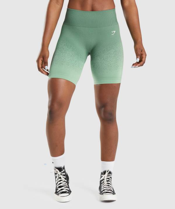 Gymshark Adapt Ombre Seamless Cycling Kurze Hose Damen Grün Hellgrün | 3109GWDRV