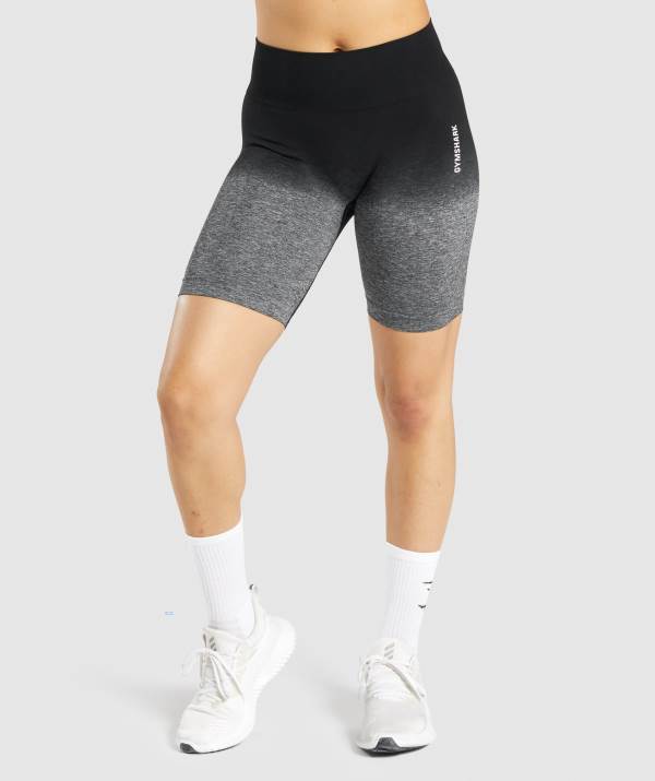 Gymshark Adapt Ombre Seamless Kurze Hose Damen Schwarz | 5426ISMQX