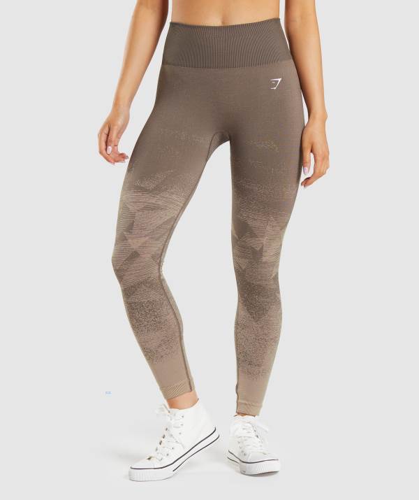 Gymshark Adapt Ombre Seamless Leggings Damen Braun | 1725YMHQT
