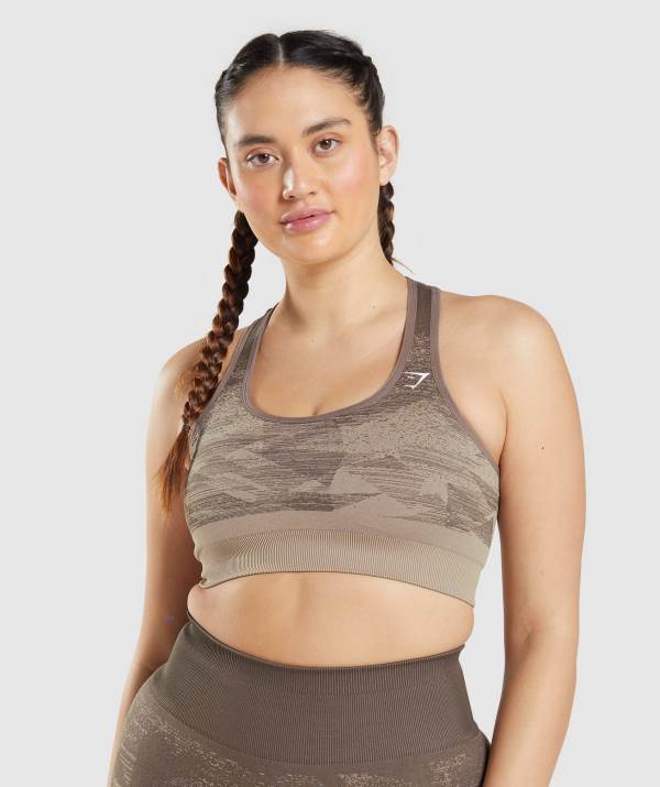 Gymshark Adapt Ombre Seamless Sport BH Damen Braun | 5106QDTIG