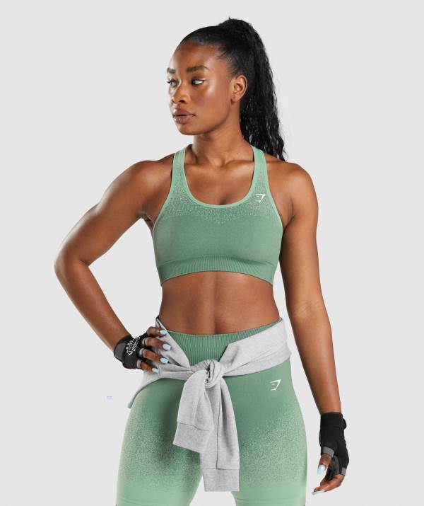 Gymshark Adapt Ombre Seamless Sport BH Damen Grün Hellgrün | 8031KIHJM
