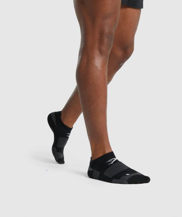 Gymshark Ankle Performance Socken Herren Schwarz | 1536LERDU