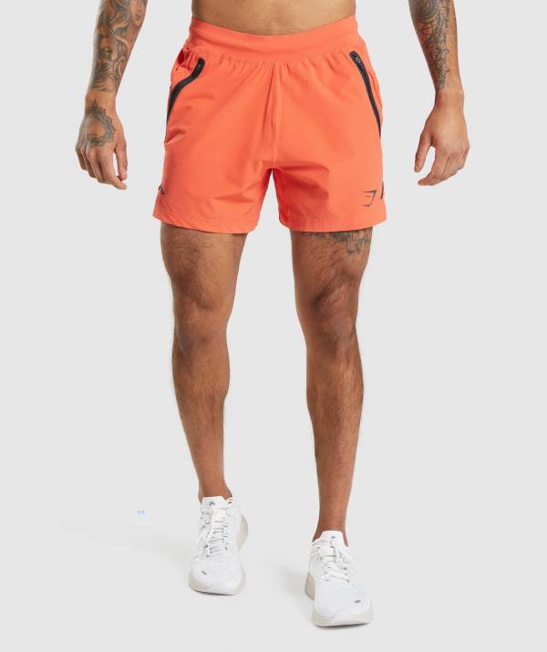 Gymshark Apex 5" Perform Kurze Hose Herren Orange | 4528TCMAW