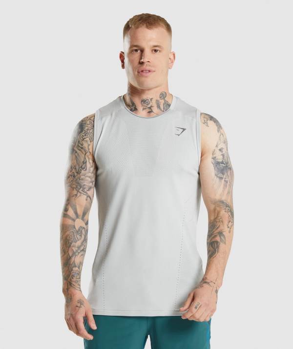 Gymshark Apex Muskelshirt Herren Hellgrau Grau | 1372NBXCT
