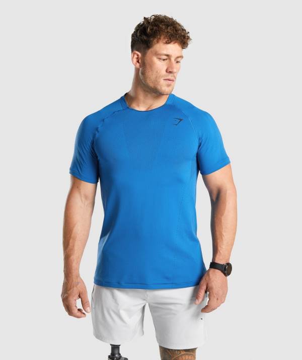 Gymshark Apex Perform T-Shirt Herren Blau | 8945NABSU