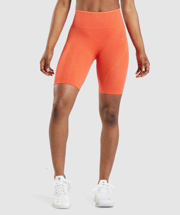 Gymshark Apex Seamless High Rise Kurze Hose Damen Orange Aprikose Orange | 5684ENVCL