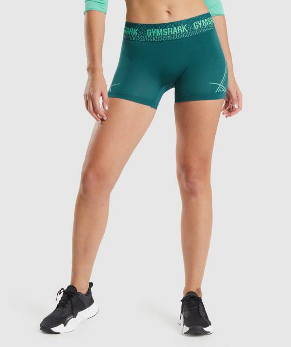 Gymshark Apex Seamless Low Rise Kurze Hose Damen Türkis | 1702THRUQ