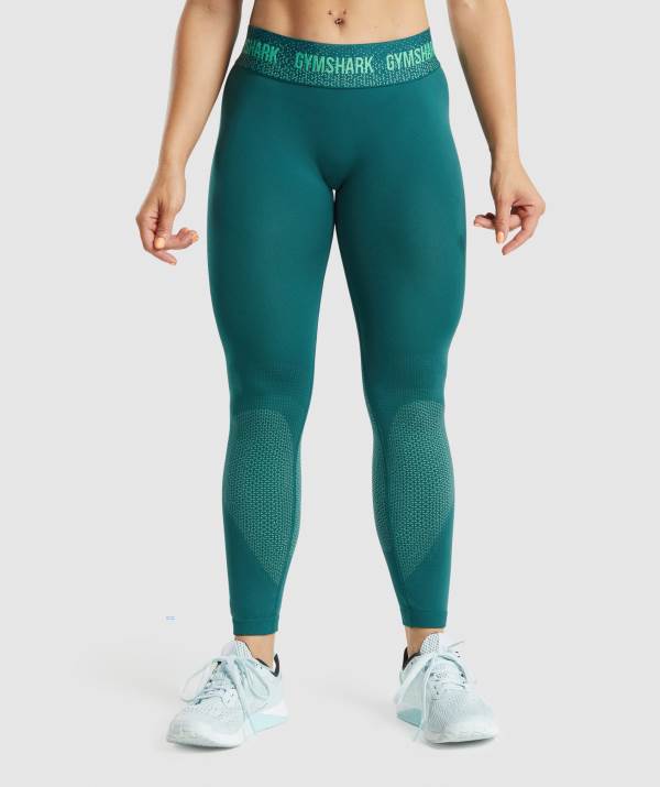 Gymshark Apex Seamless Low Rise Leggings Damen Türkis | 7195DISWA