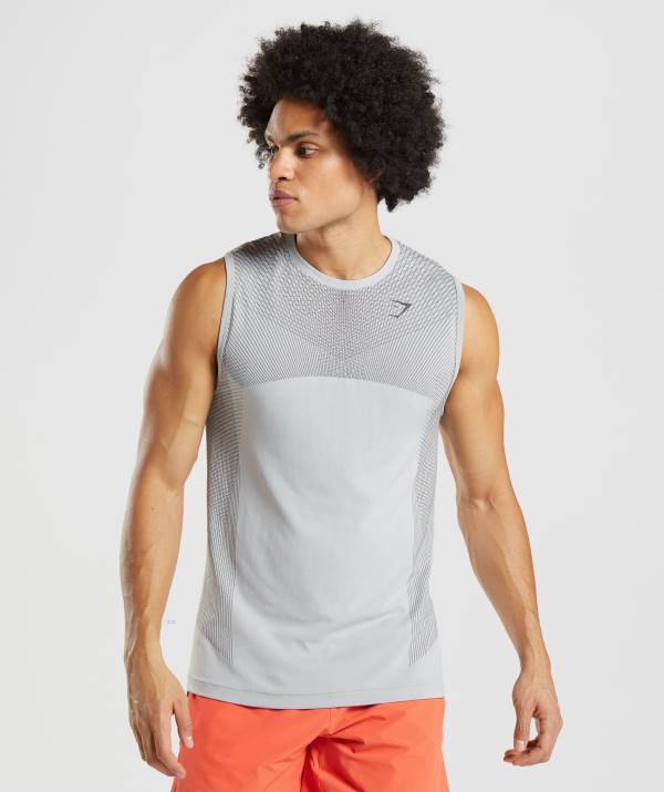 Gymshark Apex Seamless Muskelshirt Herren Hellgrau Schwarz Grau | 2409HPUIO