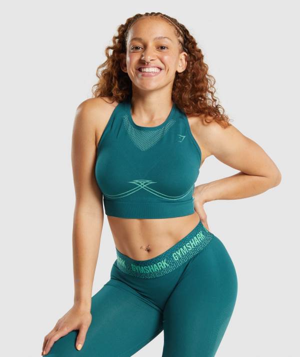 Gymshark Apex Seamless Sport BH Damen Türkis | 1356BVAEO