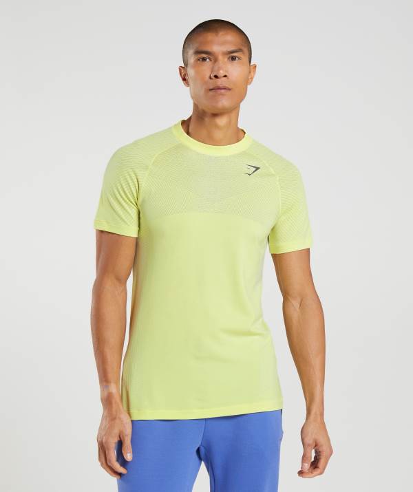 Gymshark Apex Seamless T-Shirt Herren Weiß Grün | 3781FWOUT