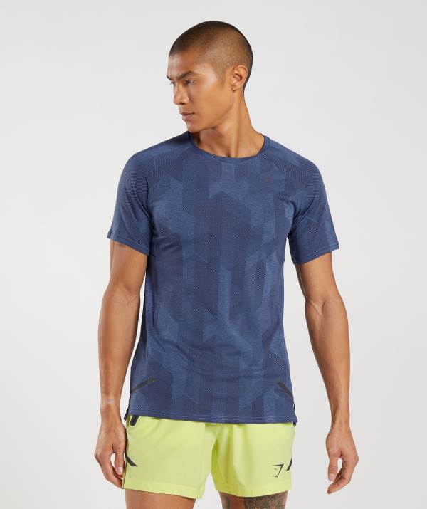 Gymshark Apex T-Shirt Herren Schwarz Grau Blau | 6104QDYLJ