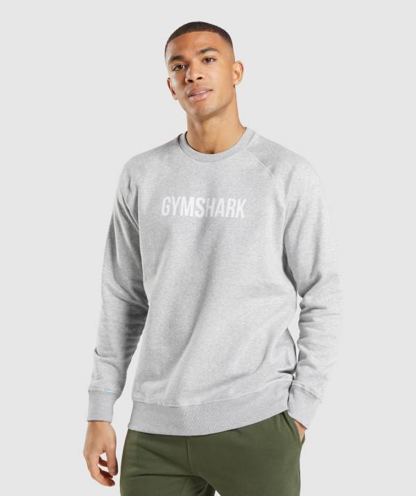 Gymshark Apollo Crew Pullover Herren Hellgrau | 1278QCAGZ