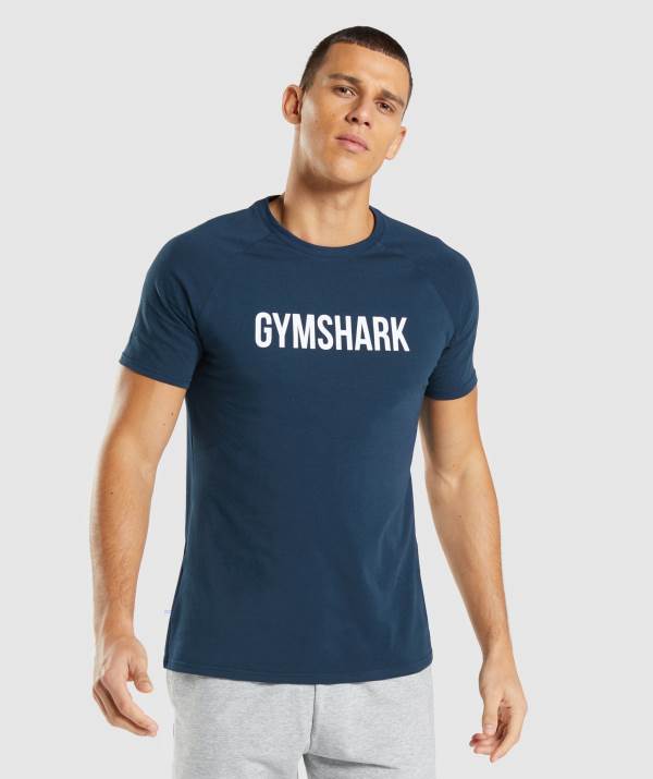 Gymshark Apollo T-Shirt Herren Navy | 9418QSFEO