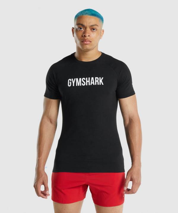 Gymshark Apollo T-Shirt Herren Schwarz | 1069IXVWS
