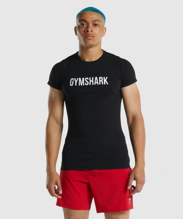 Gymshark Apollo T-Shirt Herren Schwarz | 8703MVQLZ