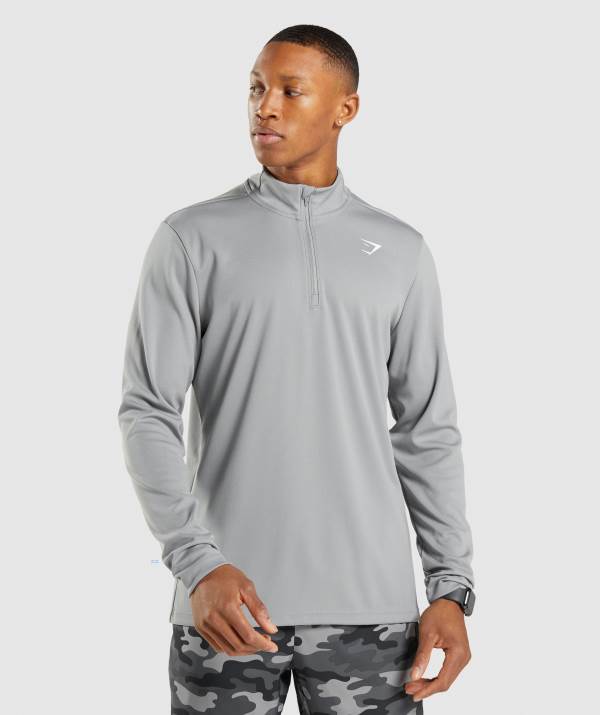 Gymshark Arrival 1/4 Zip Pullover Herren Grau | 5341DUCGZ