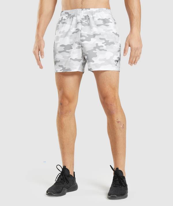 Gymshark Arrival 5" Kurze Hose Herren Hellgrau | 4623SMQTR