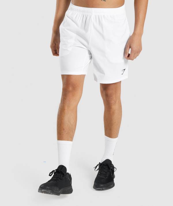 Gymshark Arrival 7" Kurze Hose Herren Weiß | 7653DLVQX