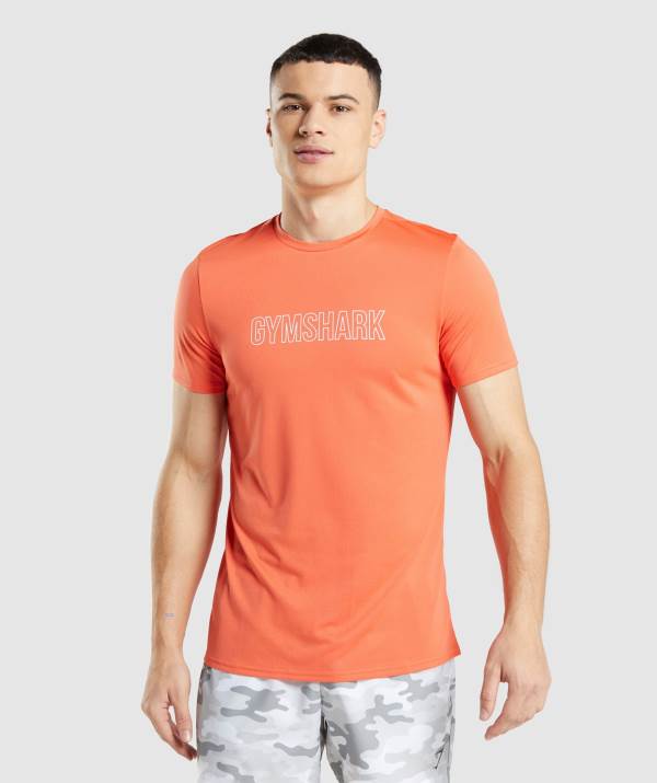 Gymshark Arrival Graphic T-Shirt Herren Orange | 5124LINDF