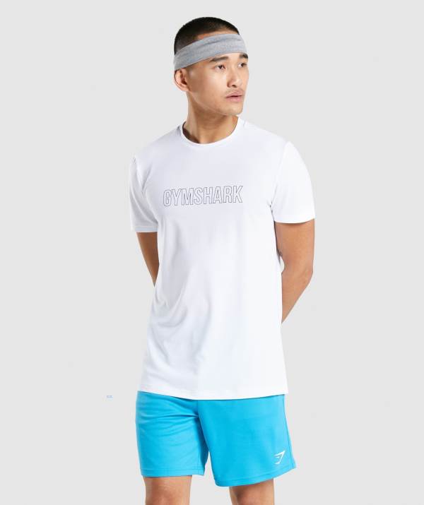 Gymshark Arrival Graphic T-Shirt Herren Weiß | 6450MNHER