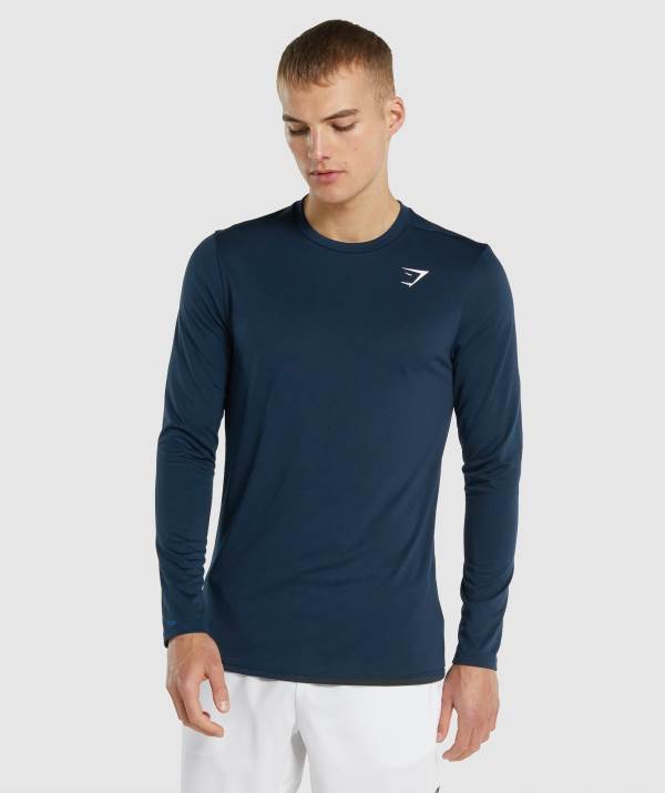 Gymshark Arrival Long Sleeve Sweatshirt Herren Navy | 9306XVNUS