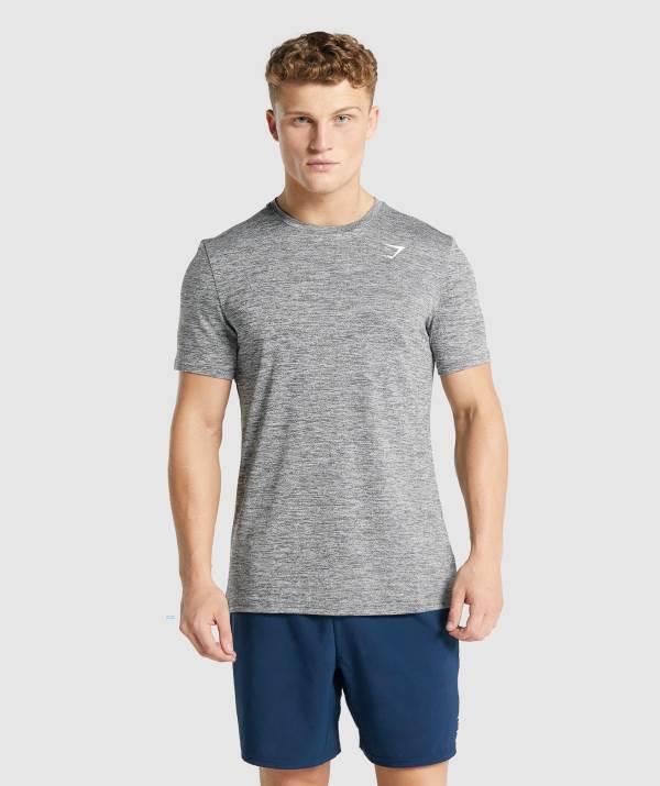 Gymshark Arrival Marl T-Shirt Herren Grau | 9126XUPGJ