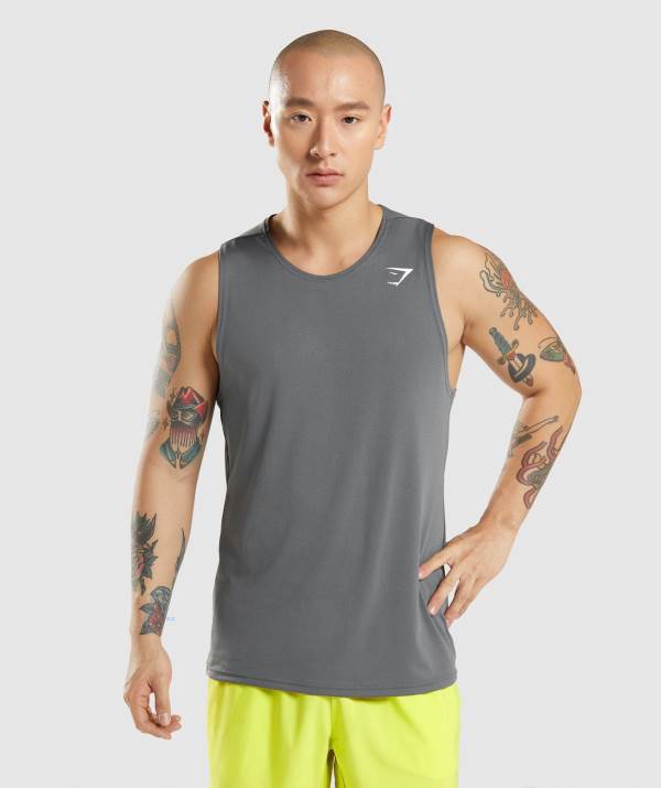 Gymshark Arrival Muskelshirt Herren Grau | 2695RPCSU