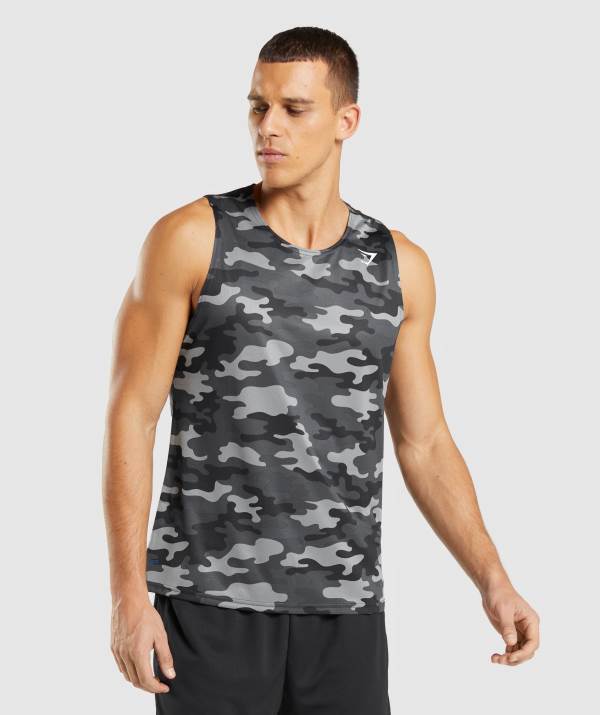Gymshark Arrival Muskelshirt Herren Grau | 6182JMDFU