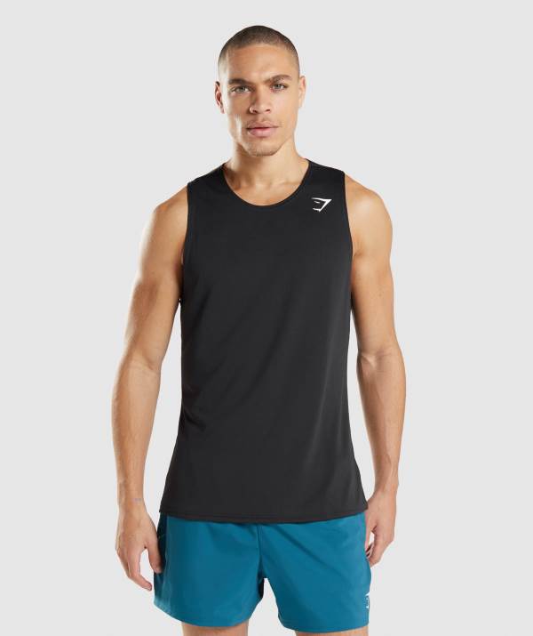 Gymshark Arrival Muskelshirt Herren Schwarz | 9760BCPUZ