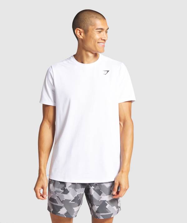 Gymshark Arrival Regular Fit T-Shirt Herren Weiß | 1857ZTQKO
