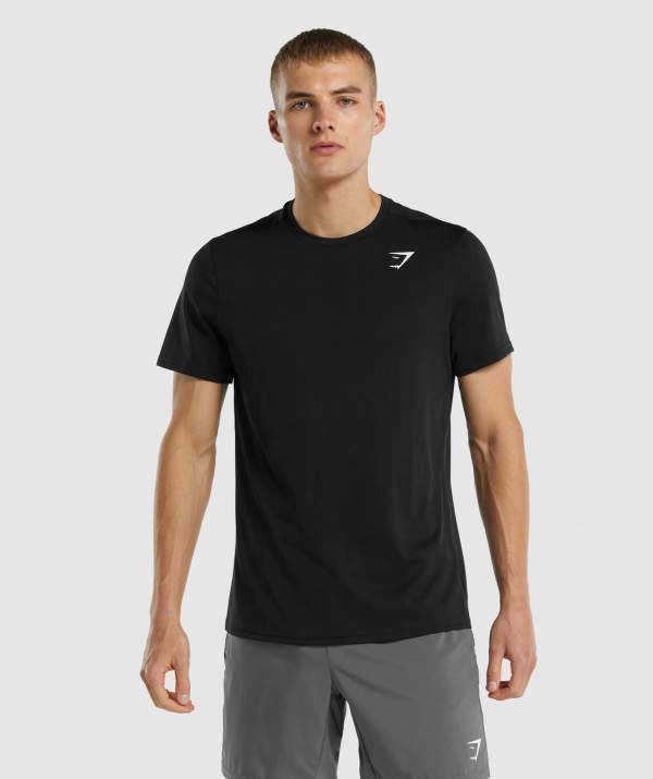 Gymshark Arrival Regular Fit T-Shirt Herren Schwarz | 5382MQJTH