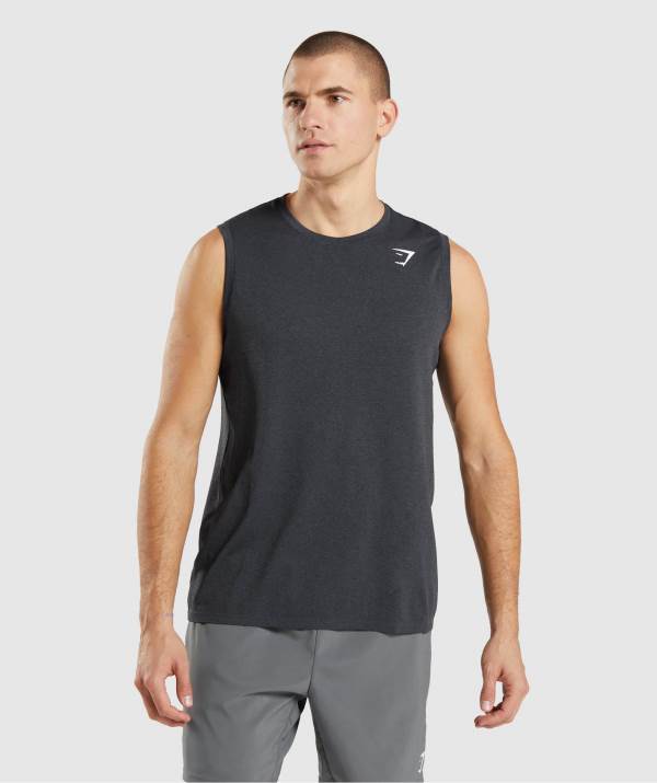 Gymshark Arrival Seamless Muskelshirt Herren Schwarz | 7984SDAPZ