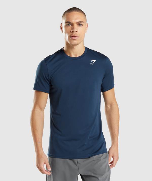 Gymshark Arrival T-Shirt Herren Navy | 9568HYBGN