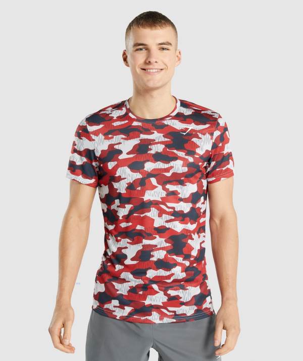 Gymshark Arrival T-Shirt Herren Rot | 6490OEUND