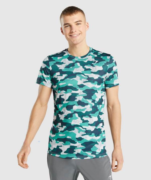 Gymshark Arrival T-Shirt Herren Türkis | 9617JUVLM