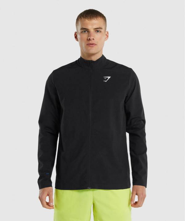 Gymshark Arrival Woven Full Zip Jacke Herren Schwarz | 2938WRLTS