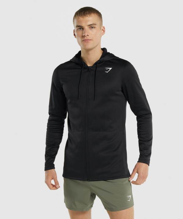 Gymshark Arrival Zip Up Hoodie Herren Schwarz | 1723BJNGZ