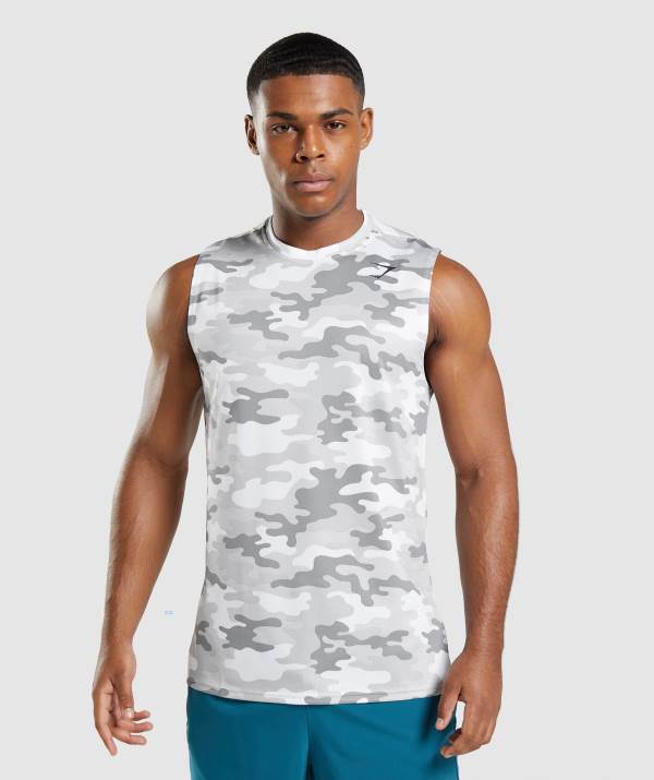 Gymshark Arrival Ärmellose T-Shirt Herren Hellgrau | 5290ROYQE