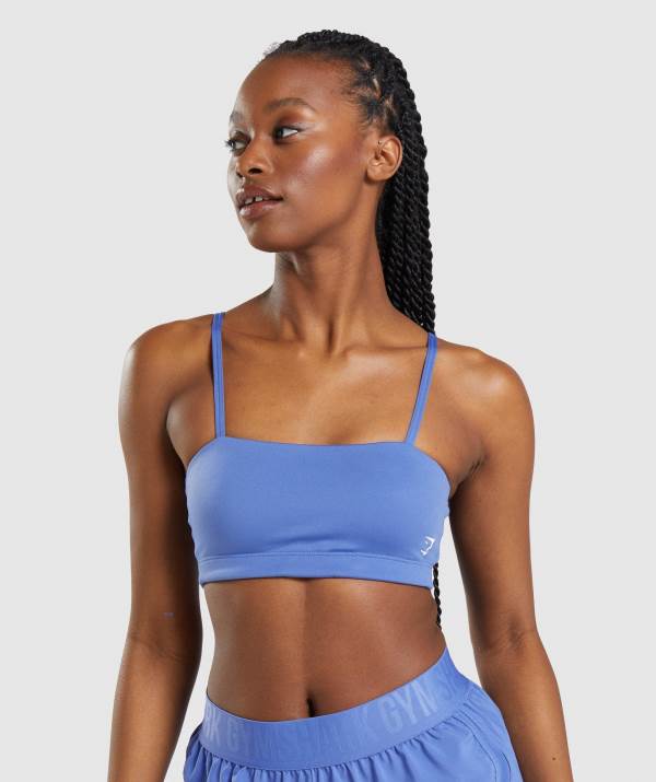 Gymshark Bandeau Sport BH Damen Blau | 8716IJYCF
