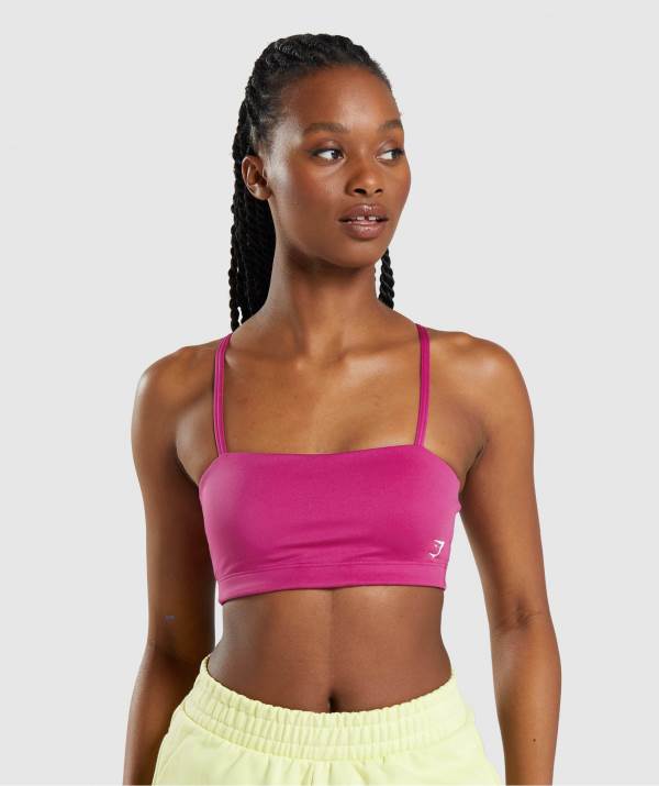 Gymshark Bandeau Sport BH Damen Rosa | 0162TVHJK