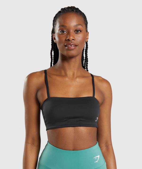 Gymshark Bandeau Sport BH Damen Schwarz | 3815KXYBS
